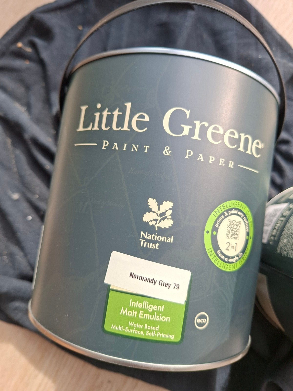 Little Greene Intelligent Matt Emulsion - Normandy Grey 79, Doe-het-zelf en Verbouw, Nieuw, Ophalen of Verzenden, Verf, Grijs