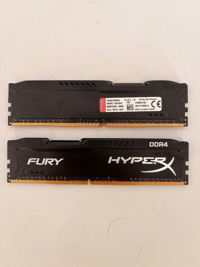 HyperX Fury 8GB, Gebruikt, DDR4, 8 GB, Ophalen of Verzenden