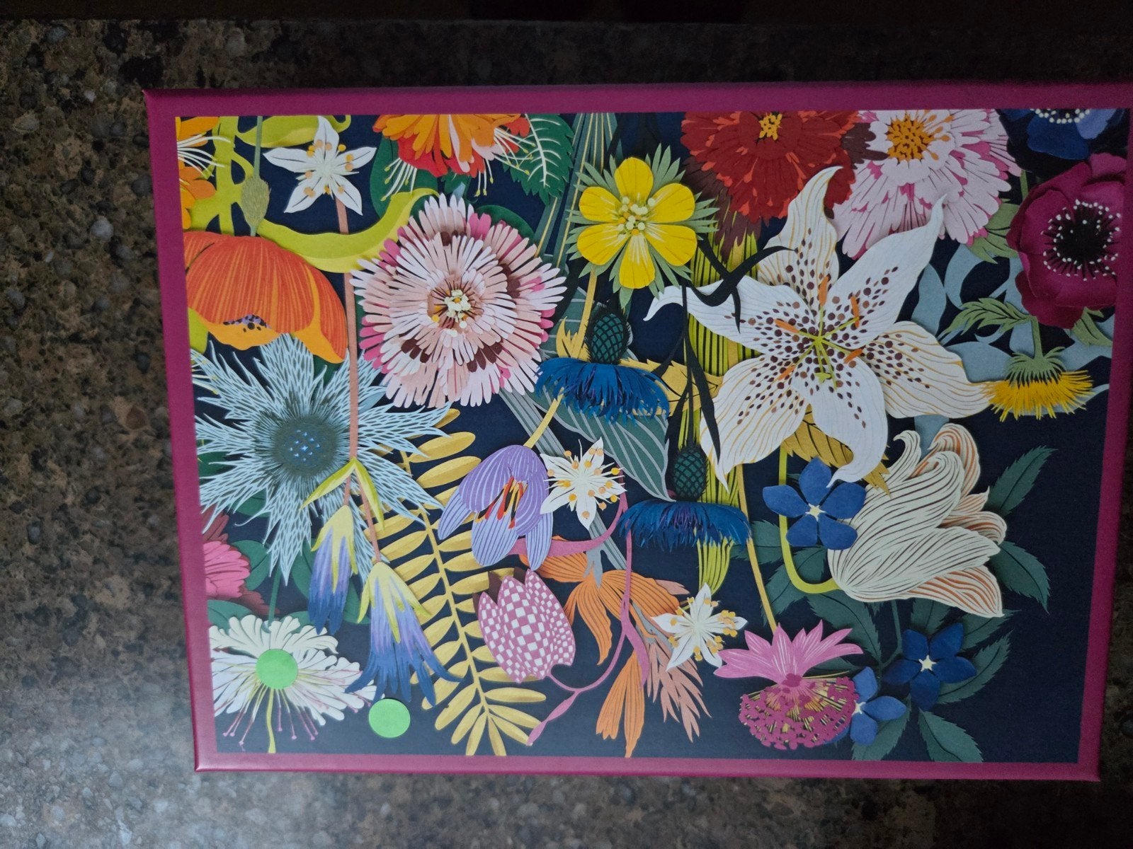 Een bijzondere zgan  BLOEMEN legpuzzel 1000stukjes, Ophalen of Verzenden, 500 t/m 1500 stukjes, Zo goed als nieuw, Legpuzzel