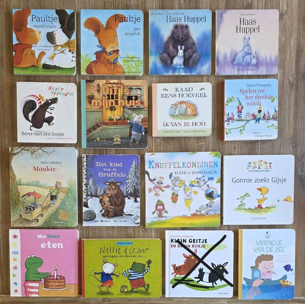 Kartonboekjes voor peuters en kleuters oa Kikker Muis Monkie, Ophalen of Verzenden, Zo goed als nieuw
