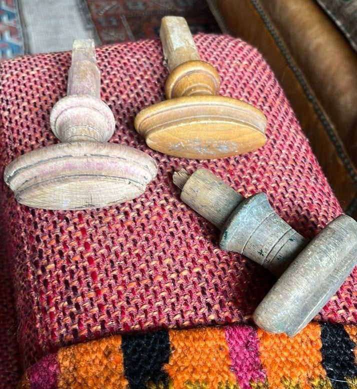 3 Antieke Houten Deur /kastknop, Ophalen of Verzenden