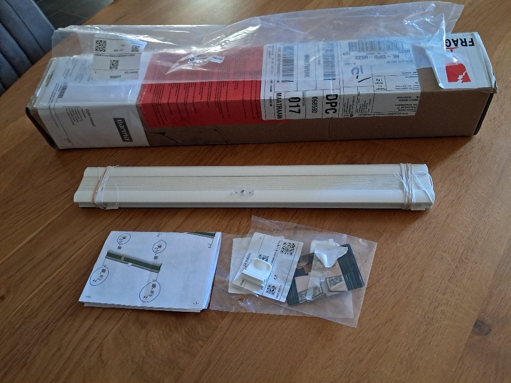 luxaflex plisse gordijn, Ophalen, Wit, 47 cm, Nieuw