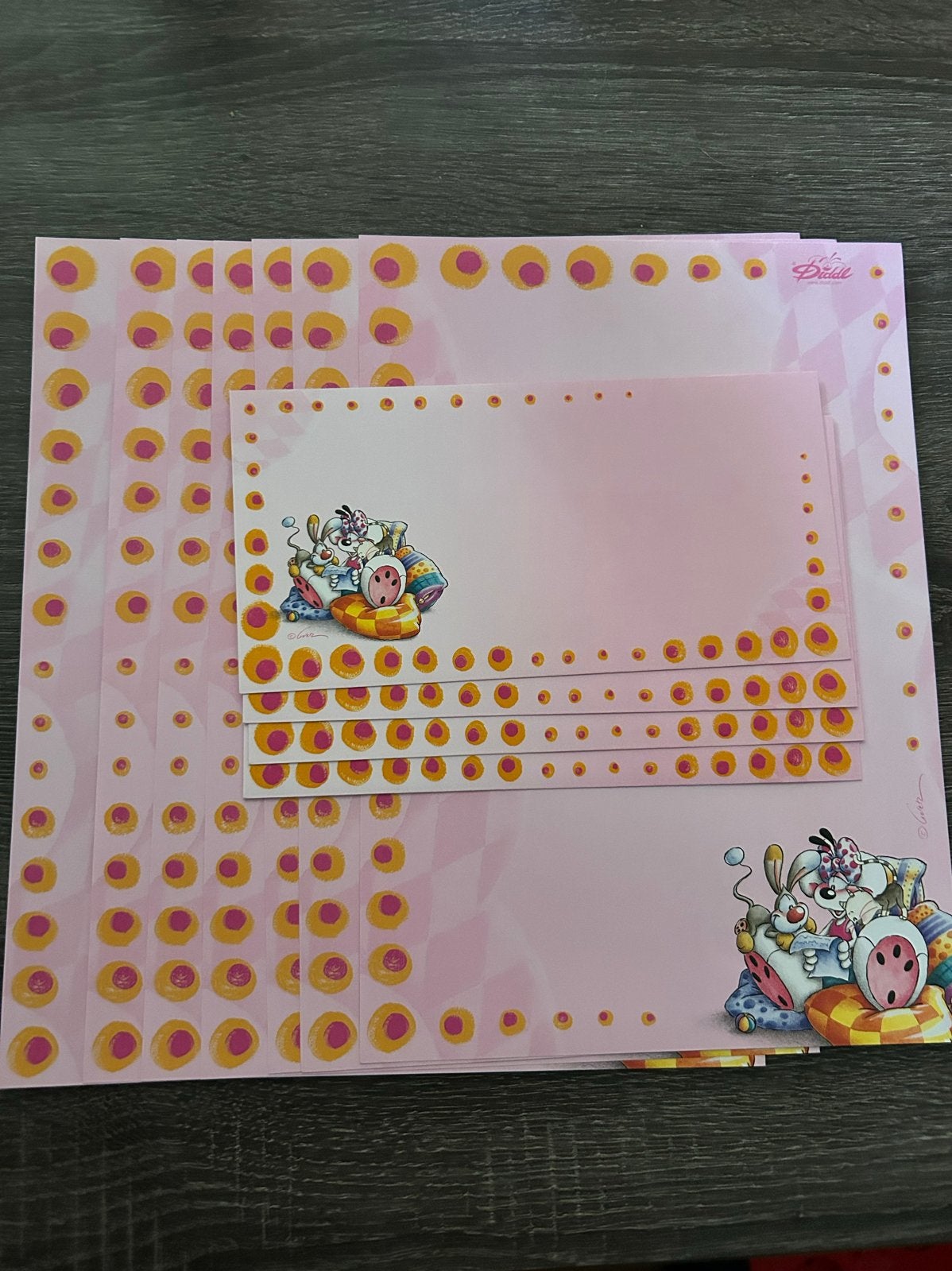 Diddl Briefpapier Gezellig leesuurtje nr 265, Verzamelen, Diddl, Ophalen of Verzenden, Zo goed als nieuw