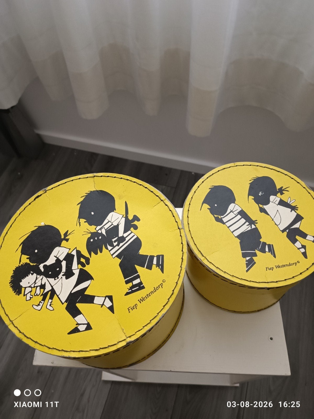 Jip en Janneke opbergers/ type hoedendoos, Ophalen, Gebruikt