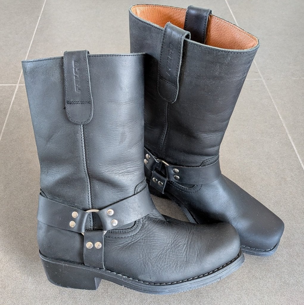 Falco Biker lederen motorlaarzen unisex - Zwart - Maat 42, Motoren, Falco, Dames, Ophalen of Verzenden, Laarzen