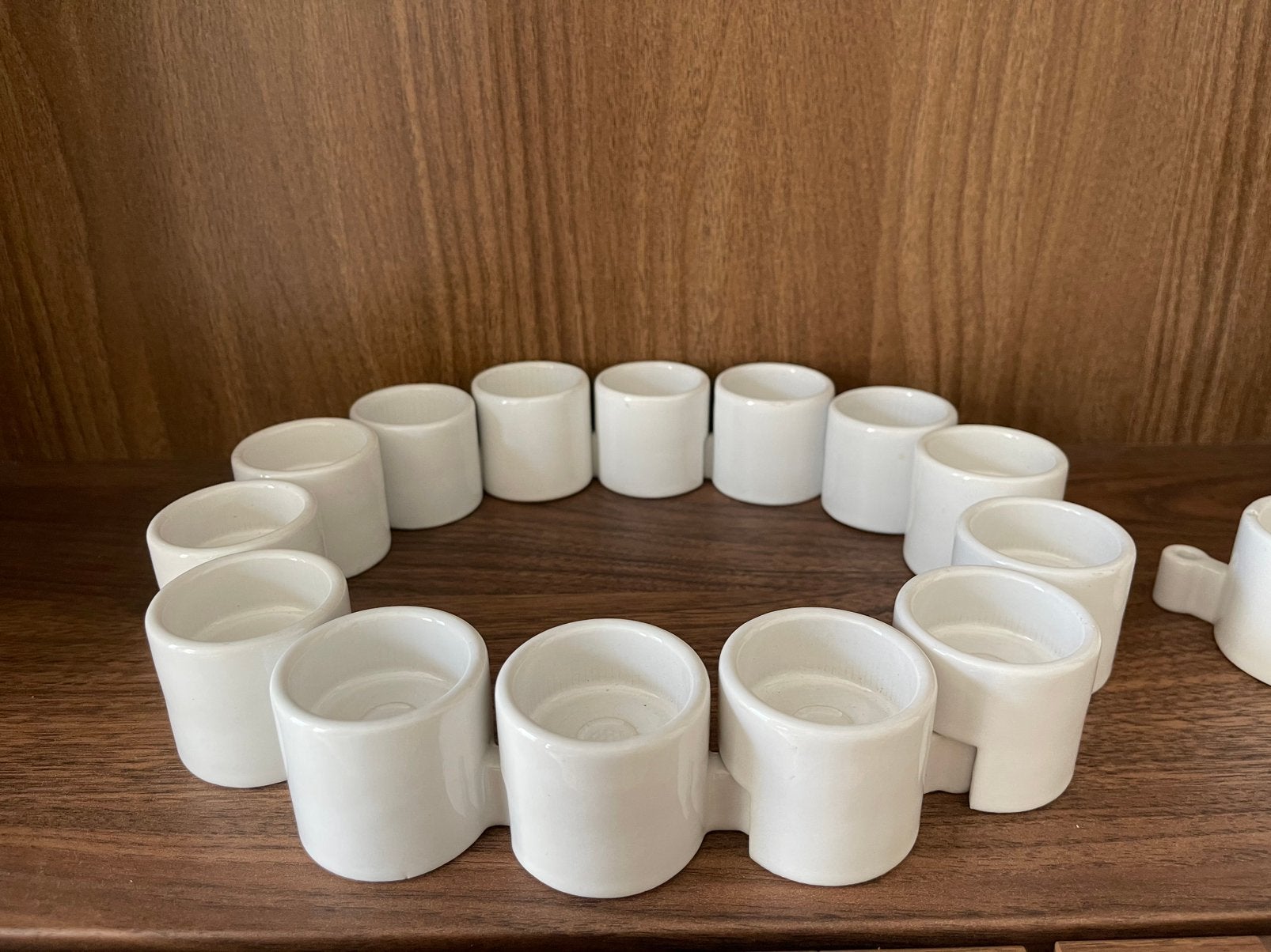 Vintage IKEA PS Värmeljushållare kandelaar Ehlén Johansson, Gebruikt, Wit, IKEA, Ophalen of Verzenden