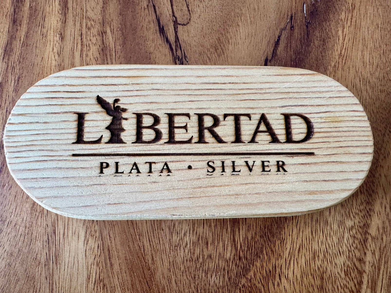 Libertad houten doos, Postzegels en Munten, Edelmetalen en Baren, Ophalen of Verzenden, Zilver