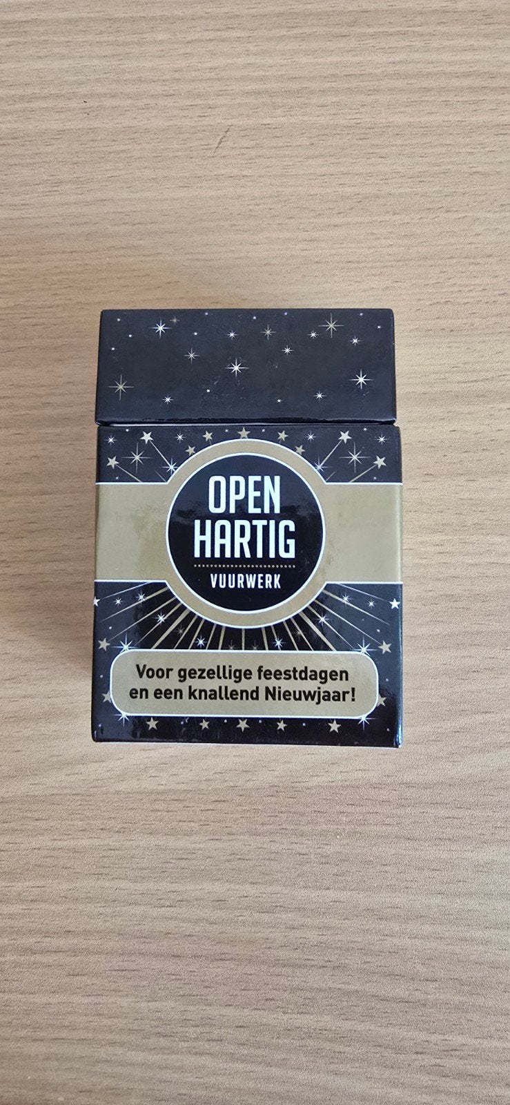 Open Hartig Vuurwerk - Feestdagen Vragenkaartspel, Drie of vier spelers, Ophalen of Verzenden, Zo goed als nieuw, OpenUp!