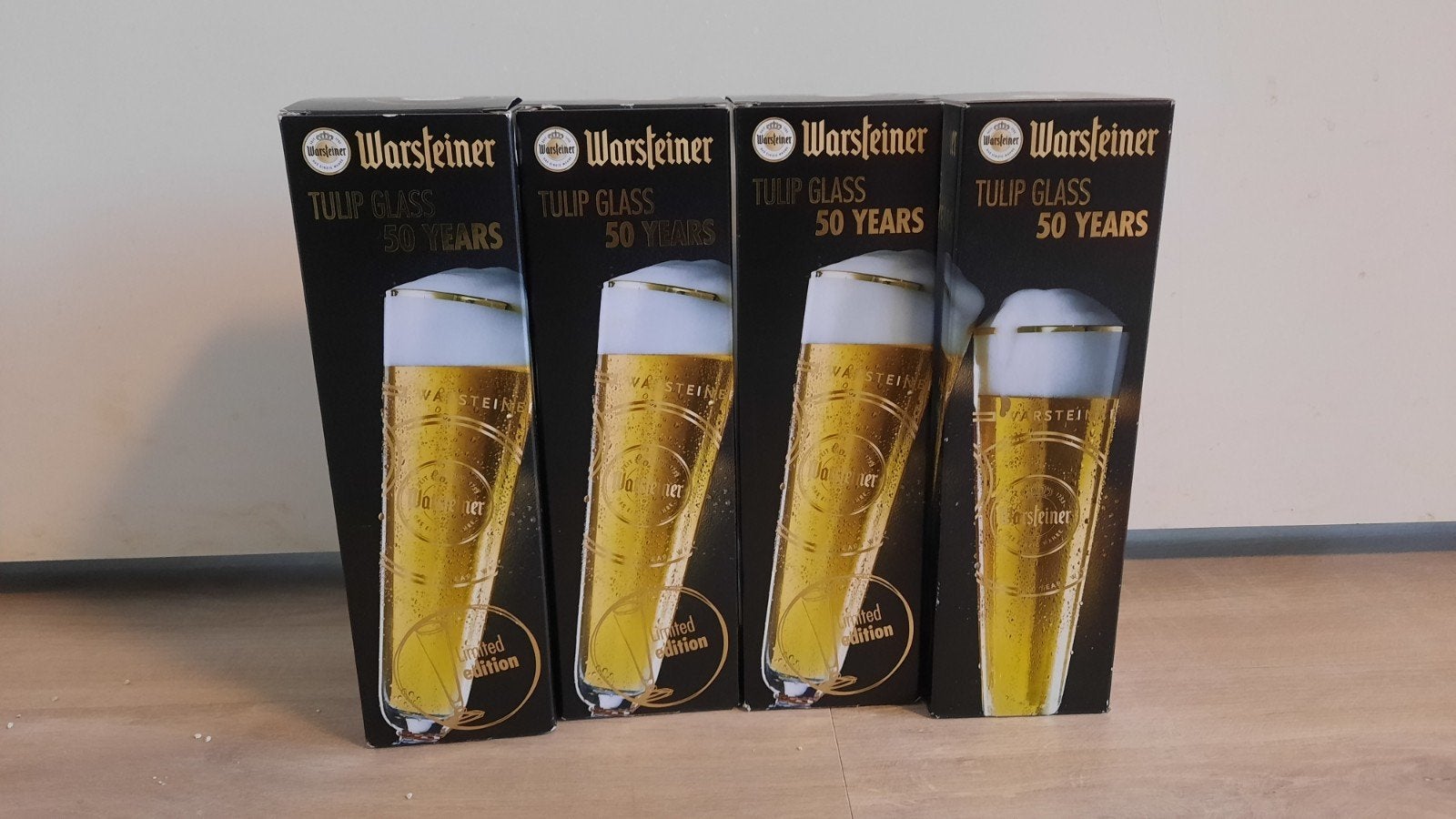 Warsteiner Tulip Glazen 50 jaar Limited Edition, Verzamelen, Glas en Borrelglaasjes, Ophalen of Verzenden, Nieuw, Overige typen