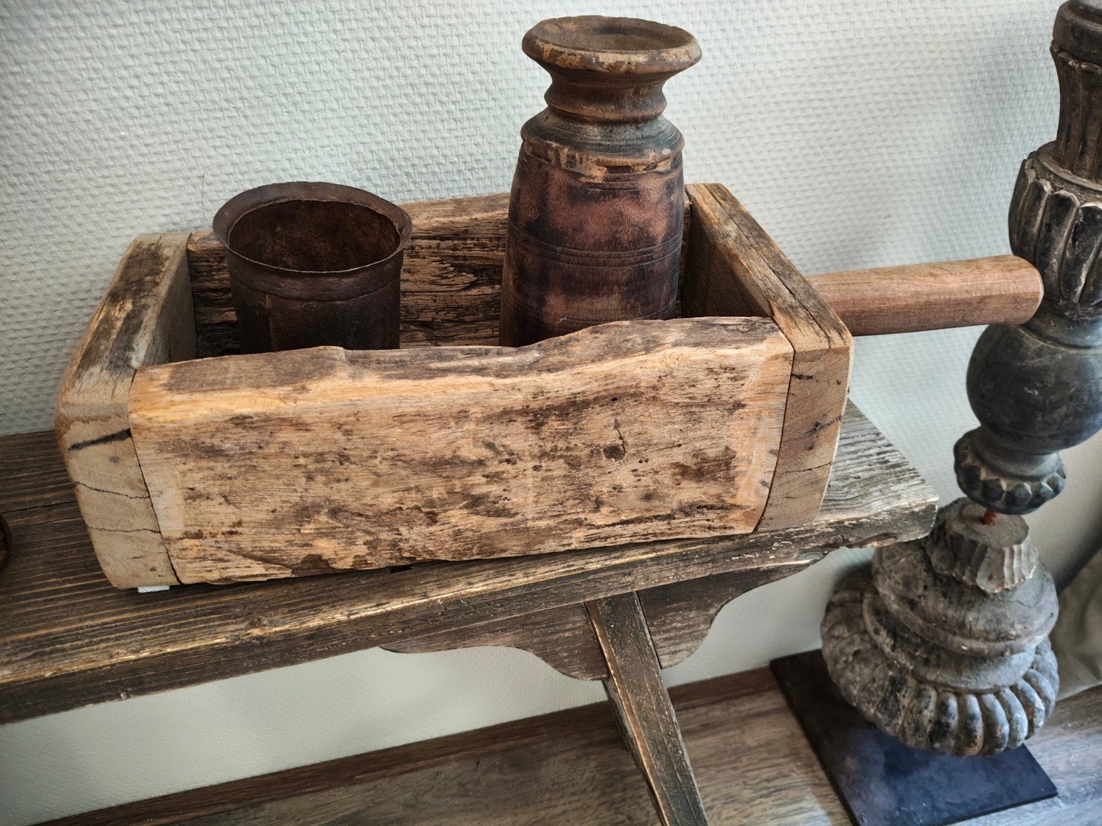oude houten bak landelijk, Ophalen, Rechthoekig, Hout