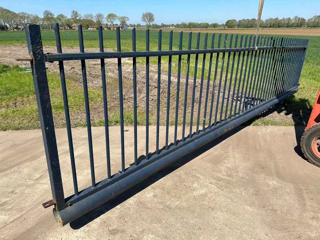 Poort hekwerk 6,6meter, Ophalen, Gebruikt, IJzer, Spijlenhekwerk
