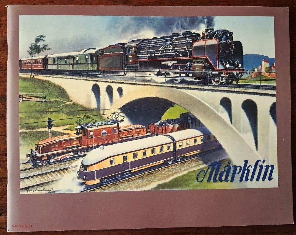 spoor 0 Catalogus marklin 1933-34 d10 reprint 2002 Duits, Ophalen of Verzenden