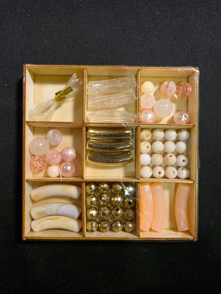DIY kralenset sieraden maken set houten doosje, ., Overige typen, Nieuw, Ophalen of Verzenden