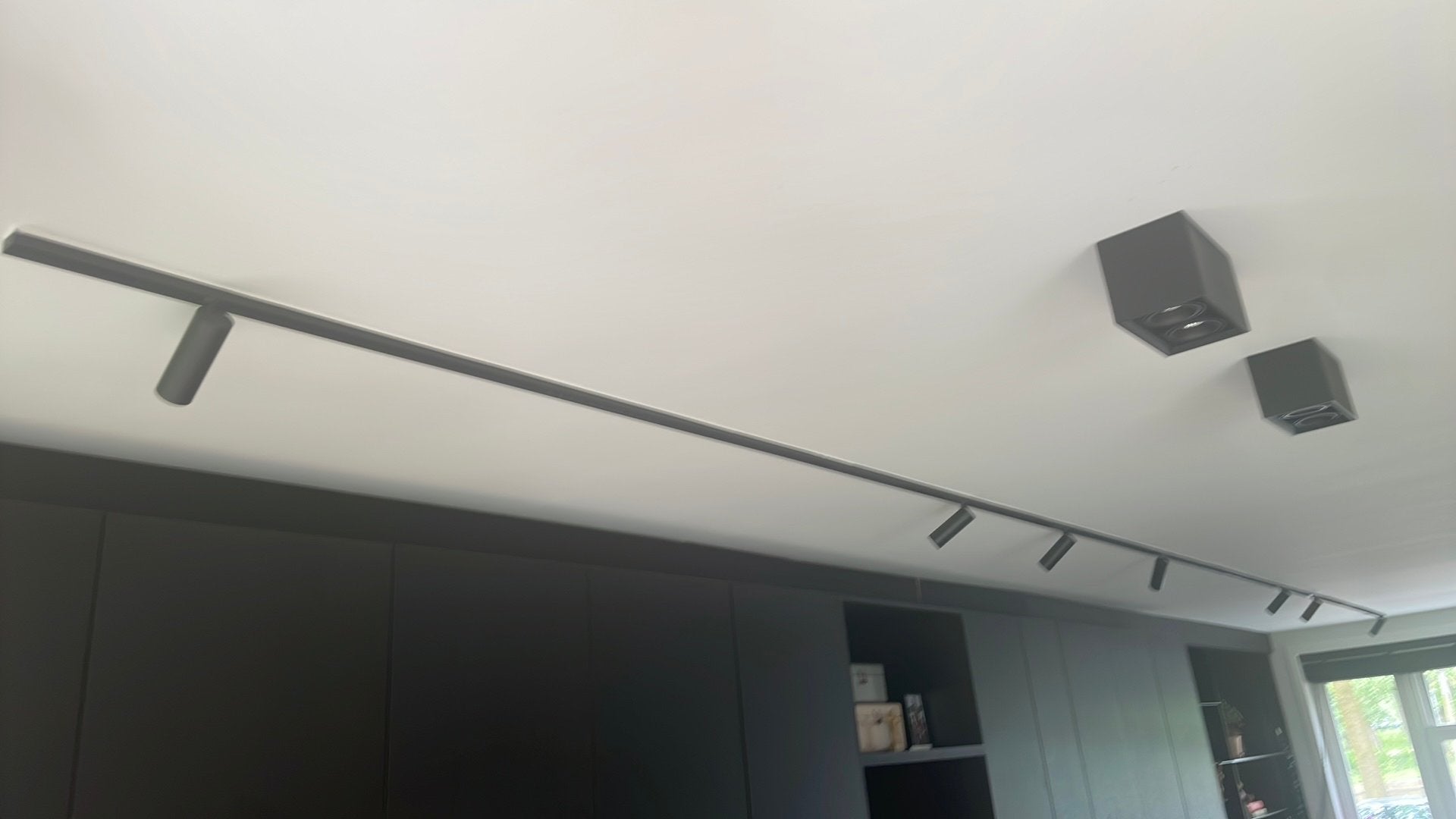 Modern design inbouw rail - 11 lichtpunten Maretti, Ophalen, Metaal of Aluminium, Design, Zo goed als nieuw