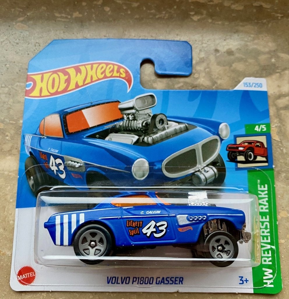 Hotwheels Volvo P1800 GASSER Blauw, Ophalen of Verzenden, Nieuw, Auto
