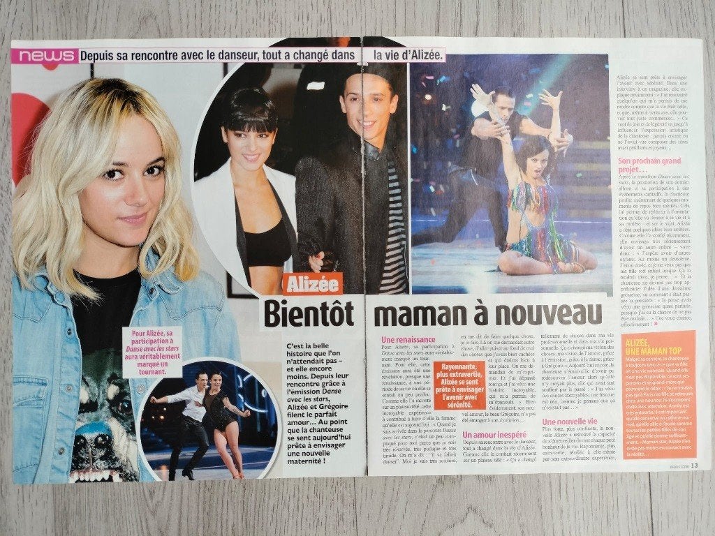 Alizee artikel uit Frans tijdschrift ‘People Story’ 2014, Verzamelen, Verzenden, Gebruikt, Boek, Tijdschrift of Artikel