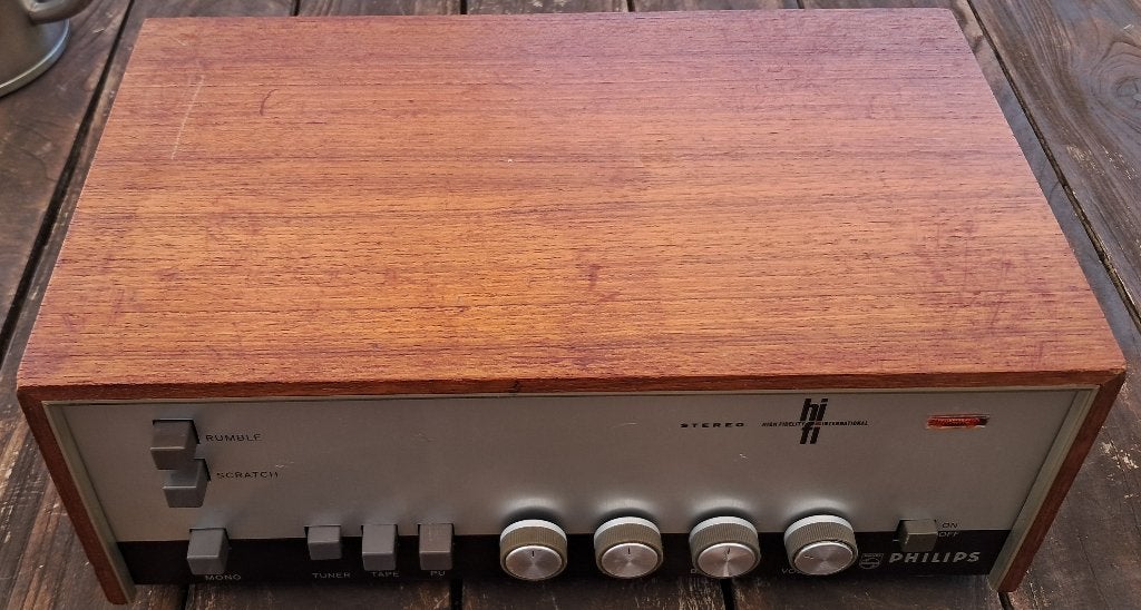 Vintage Philips versterker 22GH923, Audio, Tv en Foto, Versterkers en Receivers, Overige merken, Refurbished, Ophalen of Verzenden