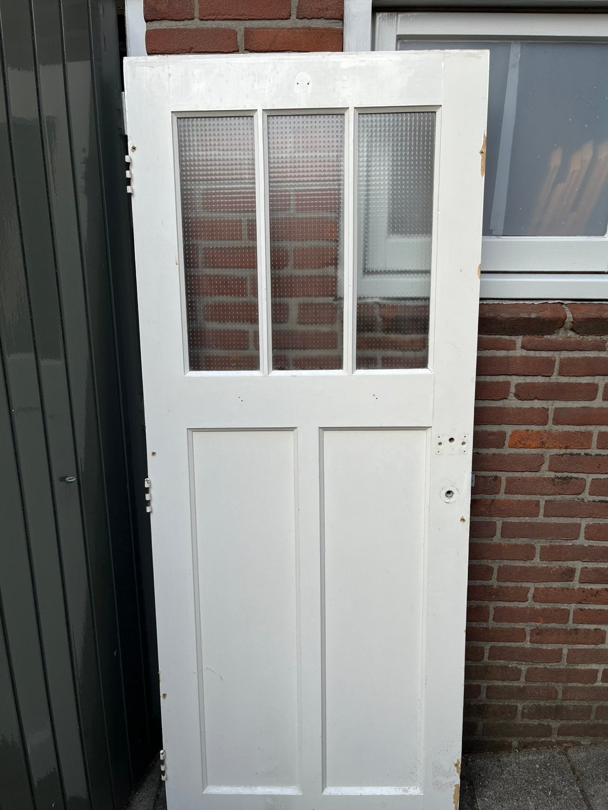 Paneeldeur met glas 780 x 1917, Ophalen, Gebruikt, Minder dan 80 cm, Binnendeur
