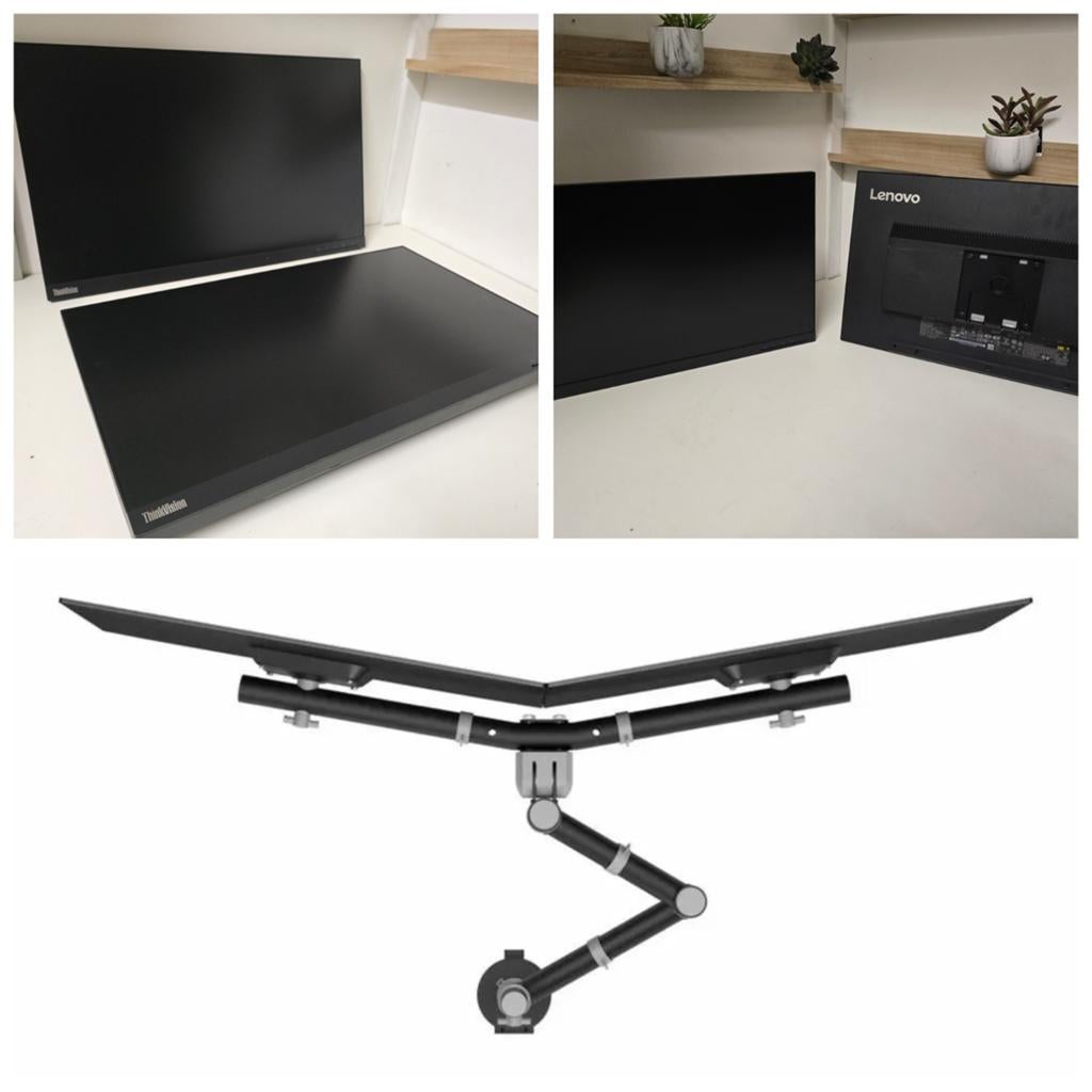 Thuiswerk pakket - 2 x 24 inch + dockingstation + kabels!, Computers en Software, Monitoren, Overige merken, IPS, Kantelbaar, Full HD
