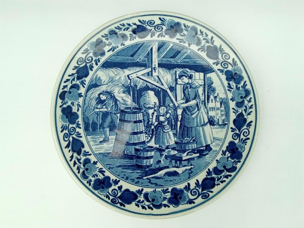 Koninklijk Goedewaagen Delfs blauw wandbord, Ophalen