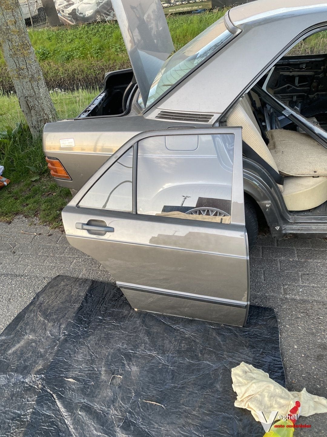 Mercedes W201 Portier Rechtsachter, Ophalen, Gebruikt, -, Deur
