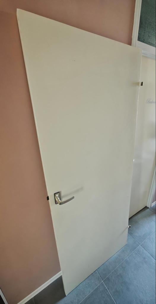 Gebruikte binnendeur met deurklink – 82,5 x 201,5 cm, Ophalen, Gebruikt, 80 tot 100 cm, Binnendeur