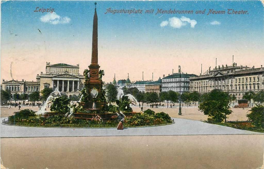 381-260-023 Leipzig Augustusplatz, Verzenden, Voor 1920, Duitsland