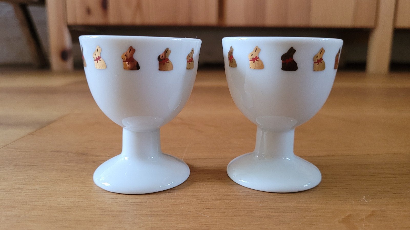 Eierdopjes met konijntjes, Overige typen, Ophalen of Verzenden, Zo goed als nieuw, Overige stijlen