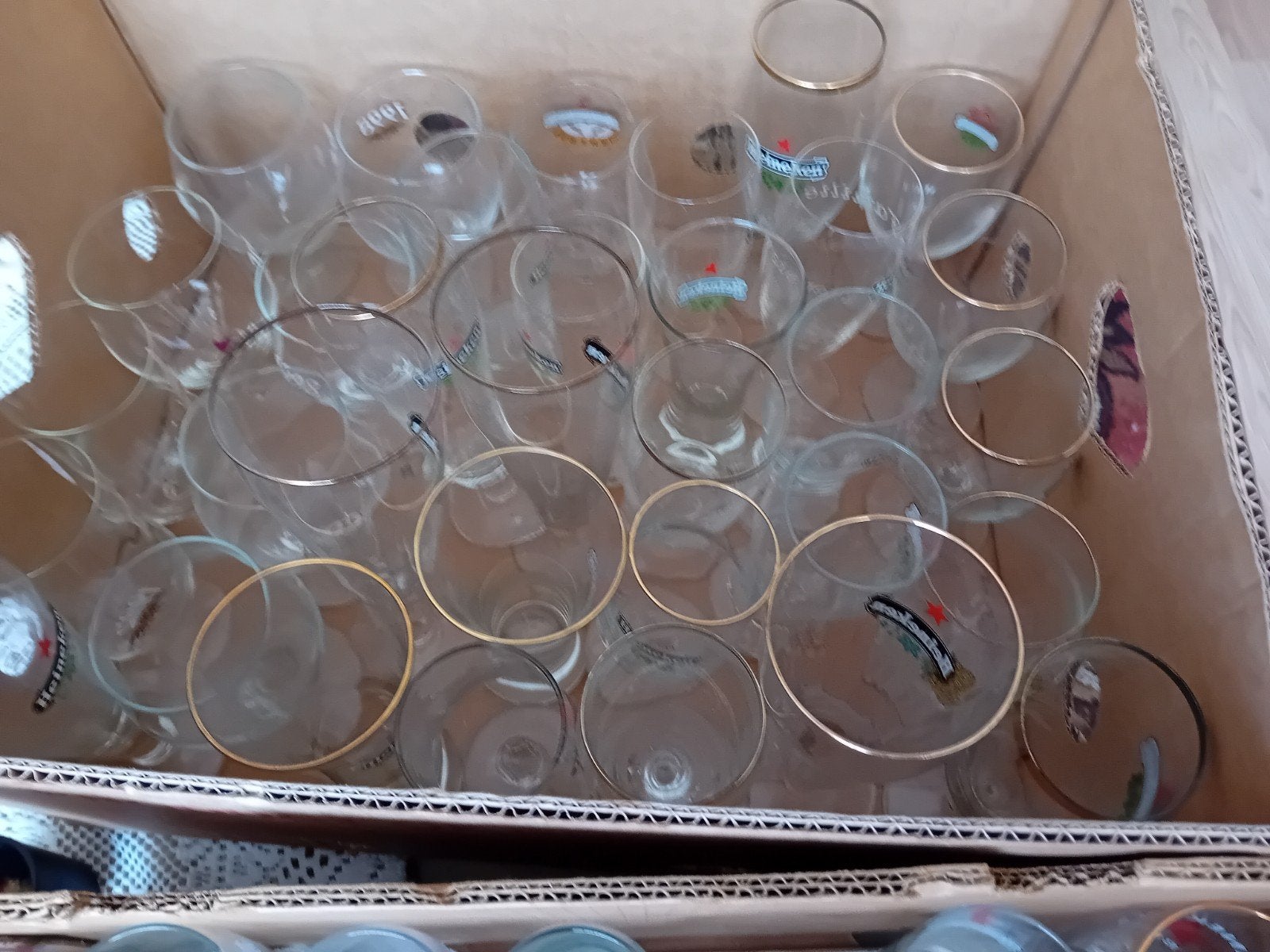 105  Heineken glazen, Ophalen, Zo goed als nieuw, Glas of Glazen, Heineken