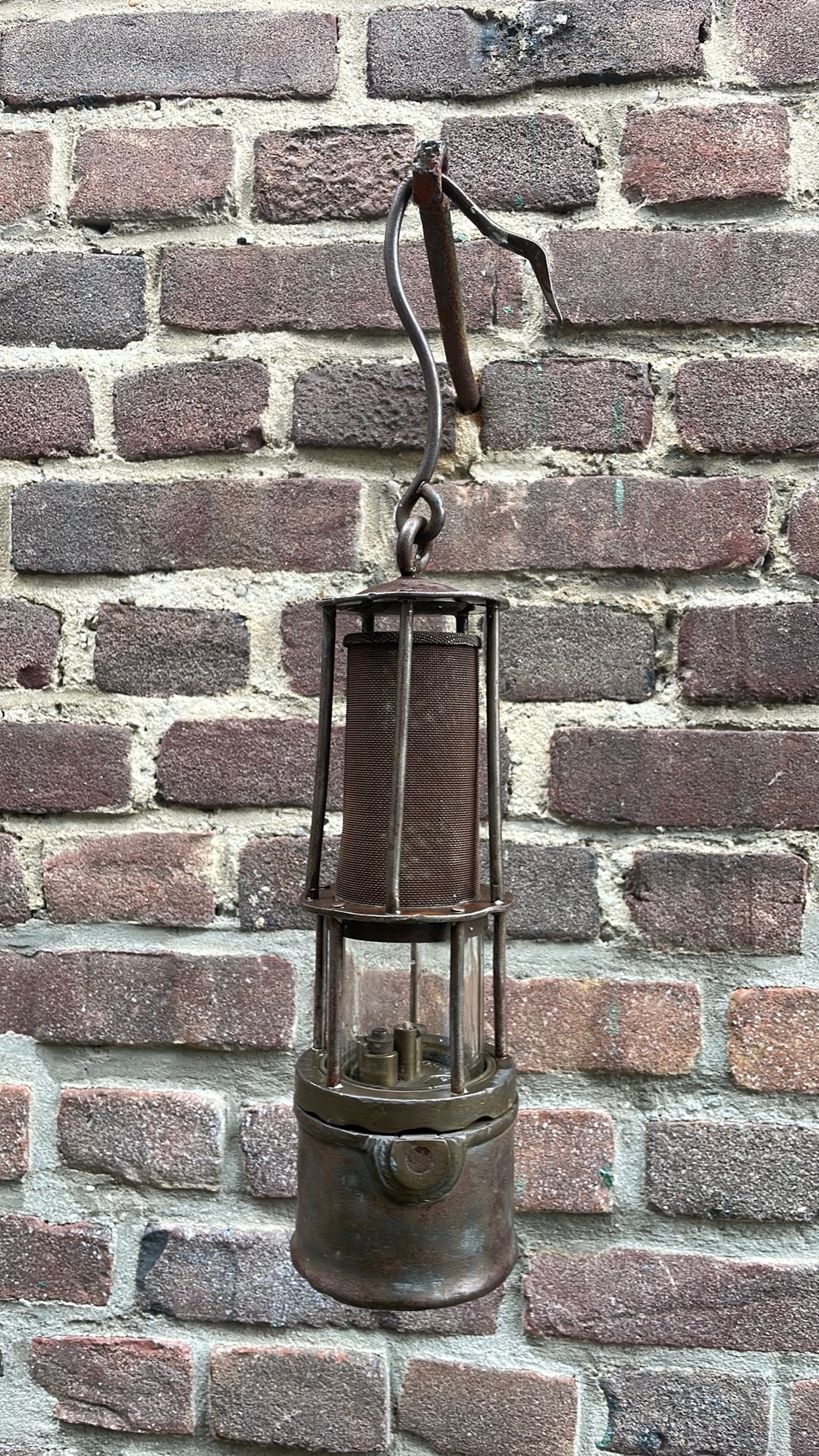 Mijnwerkerslamp Mijnlamp mijnwerkers mijnwerker, Antiek en Kunst, Antiek | Lampen, Ophalen of Verzenden