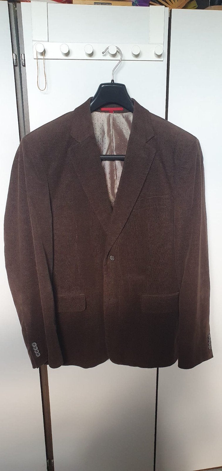 Bruine ribfluwelen blazer van LIV Collection, Kleding | Heren, Maat 52/54 (L), Bruin, LIV Collection, Ophalen of Verzenden