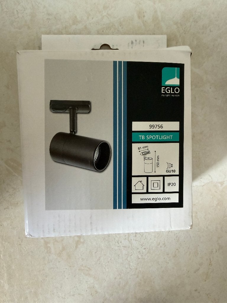Railspot. Zwart. Led. Nieuw., Eglo, Inclusief bevestigingsmateriaal, GU10, Nieuw