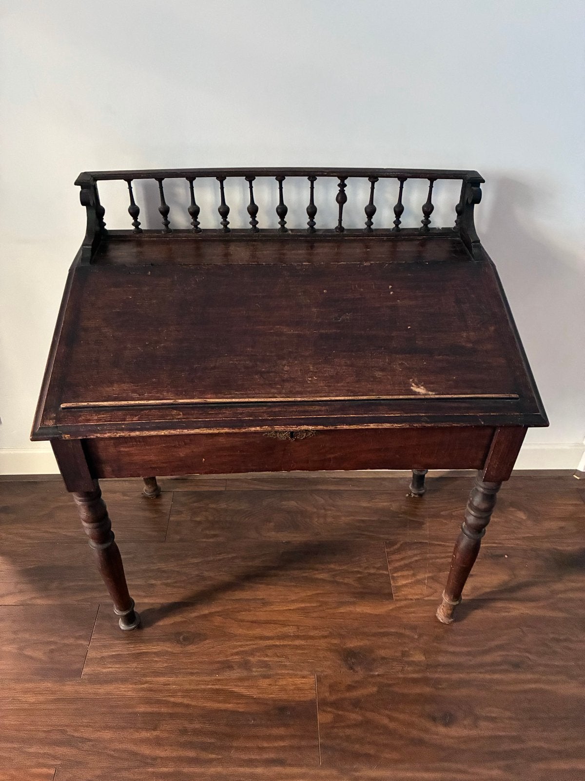 Antiek houten schrijftafel, Ophalen of Verzenden