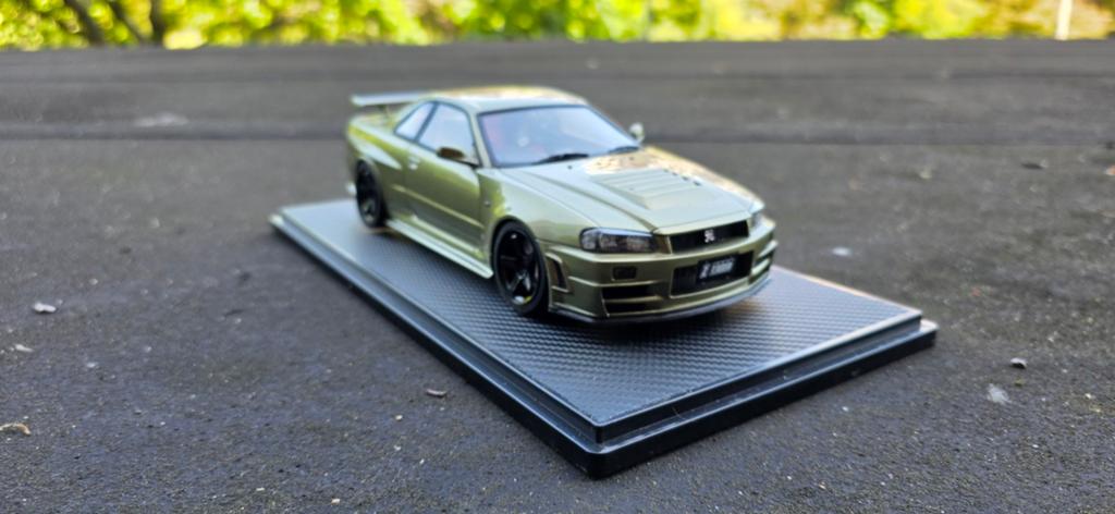 1:18 Nissan skyline GT-R R34 Z-tune HPi Racing/Ignition, Ophalen of Verzenden, Zo goed als nieuw, Auto, Overige merken