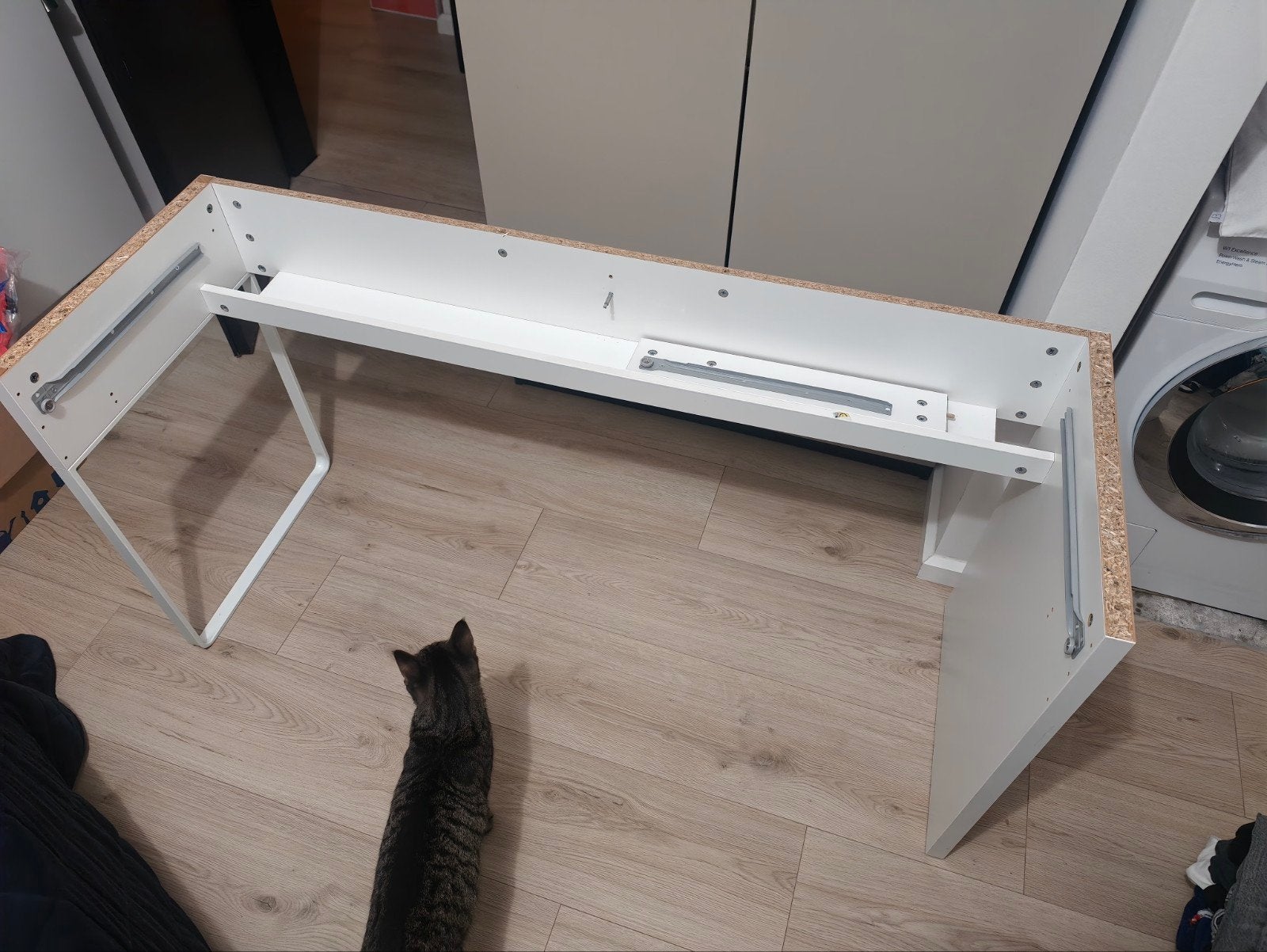 IKEA Micke bureau onderstel (zonder tafelblad), Huis en Inrichting, Ophalen, Gebruikt, Overige houtsoorten
