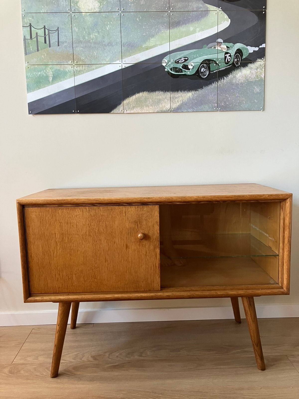 Vintage dressoir / vitrinekastje, Huis en Inrichting, Kasten | Dressoirs, Ophalen, Zo goed als nieuw, 25 tot 50 cm, 50 tot 100 cm