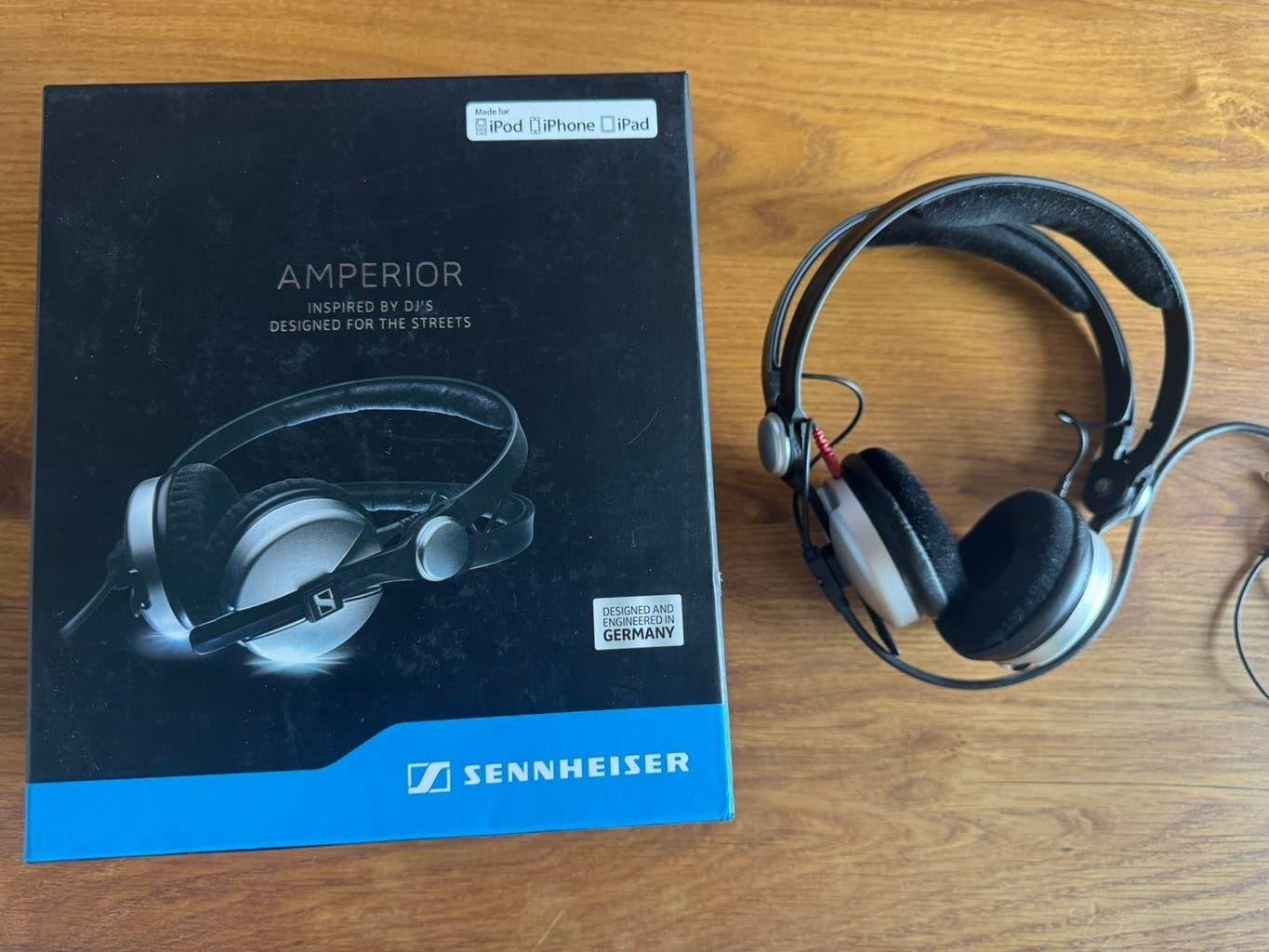 Sennheiser Amperior (HD-25) – Compleet in doos – Zeldzaam, Verstelbaar, Zilver, Sennheiser, On-ear