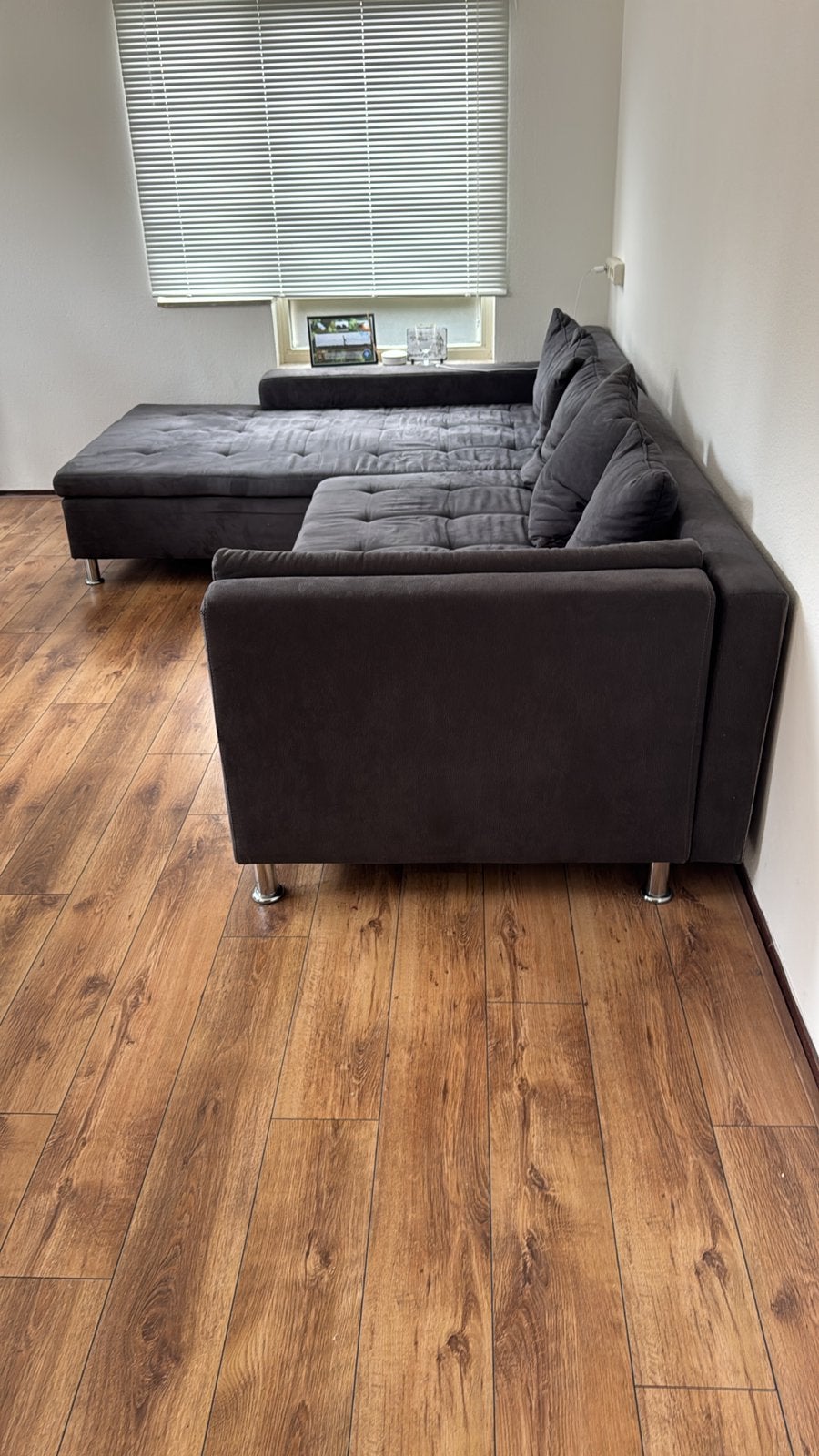 Couch, L Couch in gray, Ophalen, Zo goed als nieuw