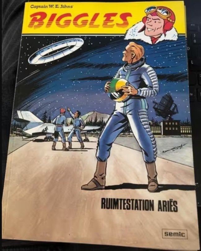 ruimtestation aries Ariës biggles z5, Eén stripboek, Ophalen of Verzenden, Zo goed als nieuw