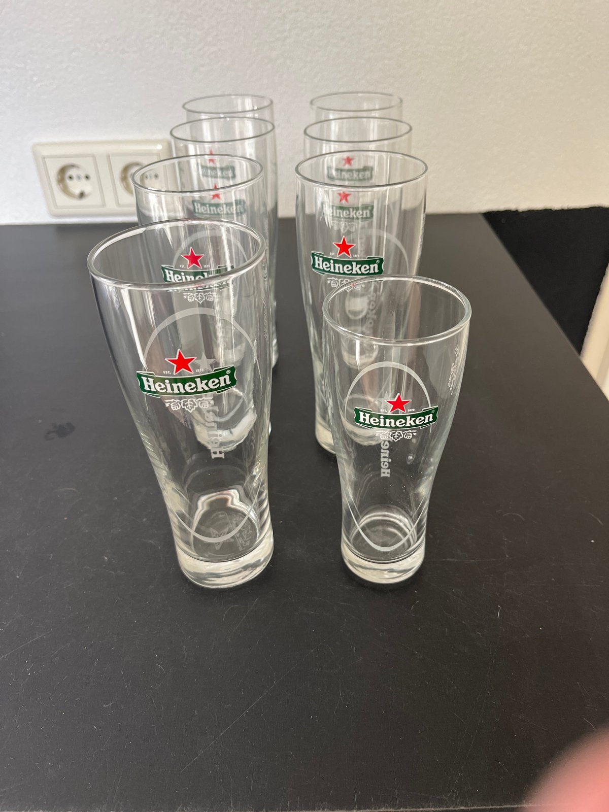 Heineken bierglazen - Diverse maten, Ophalen of Verzenden, Meerkleurig, Overige merken, Glas