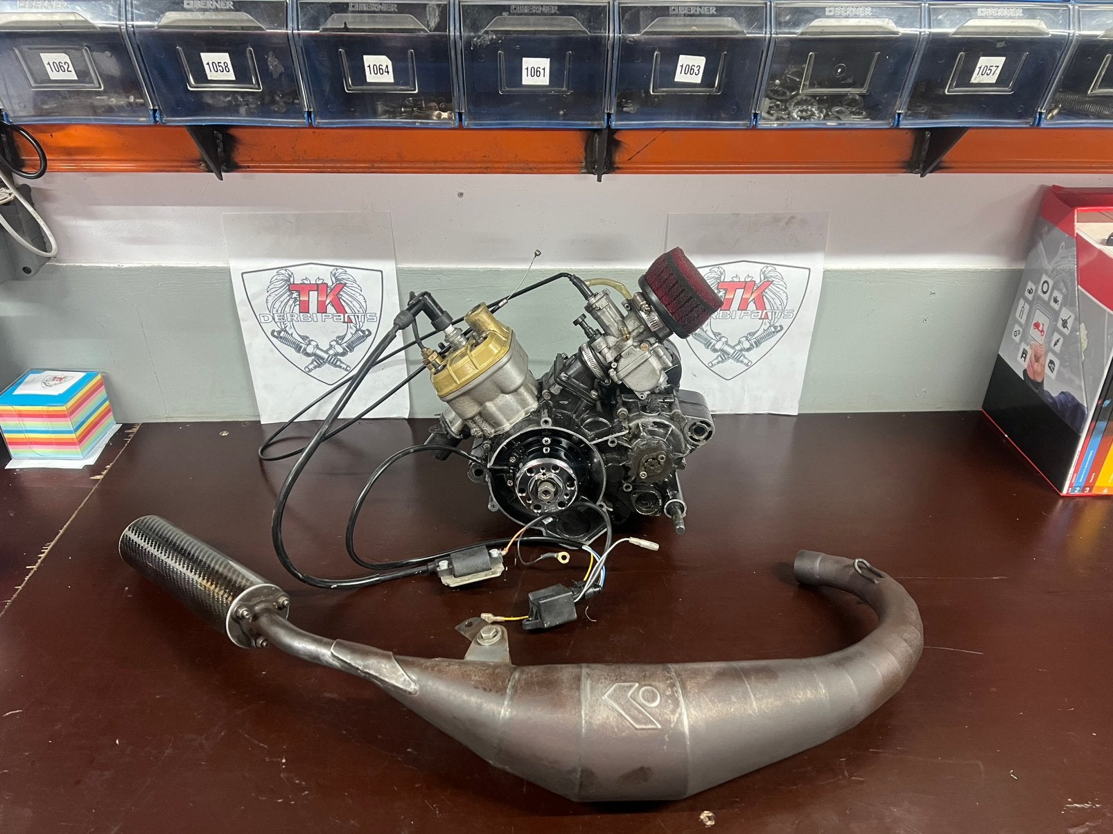 Derbi ot 70cc metrakit setup met uitlaat hpi etc, Fietsen en Brommers, Ophalen, Gebruikt, Blok, Ebs050 euro 2 ot