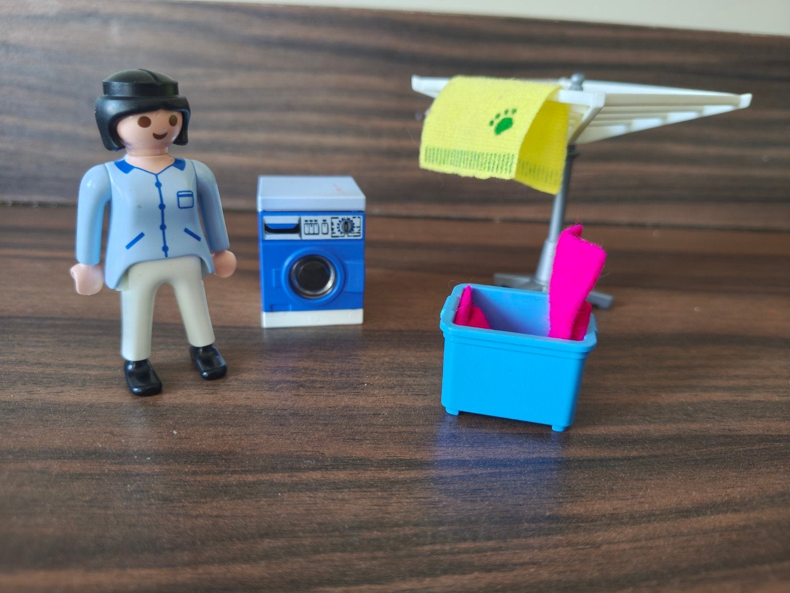 Playmobil wasmachine set met vrouw, Ophalen of Verzenden, Gebruikt, Complete set