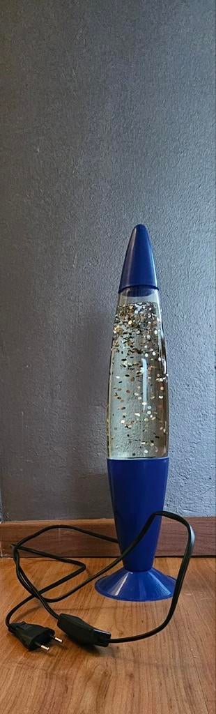 Vintage lavalamp, hoogte: 41cm., Huis en Inrichting, Lampen | Tafellampen, Ophalen, Vintage, Zo goed als nieuw, Glas