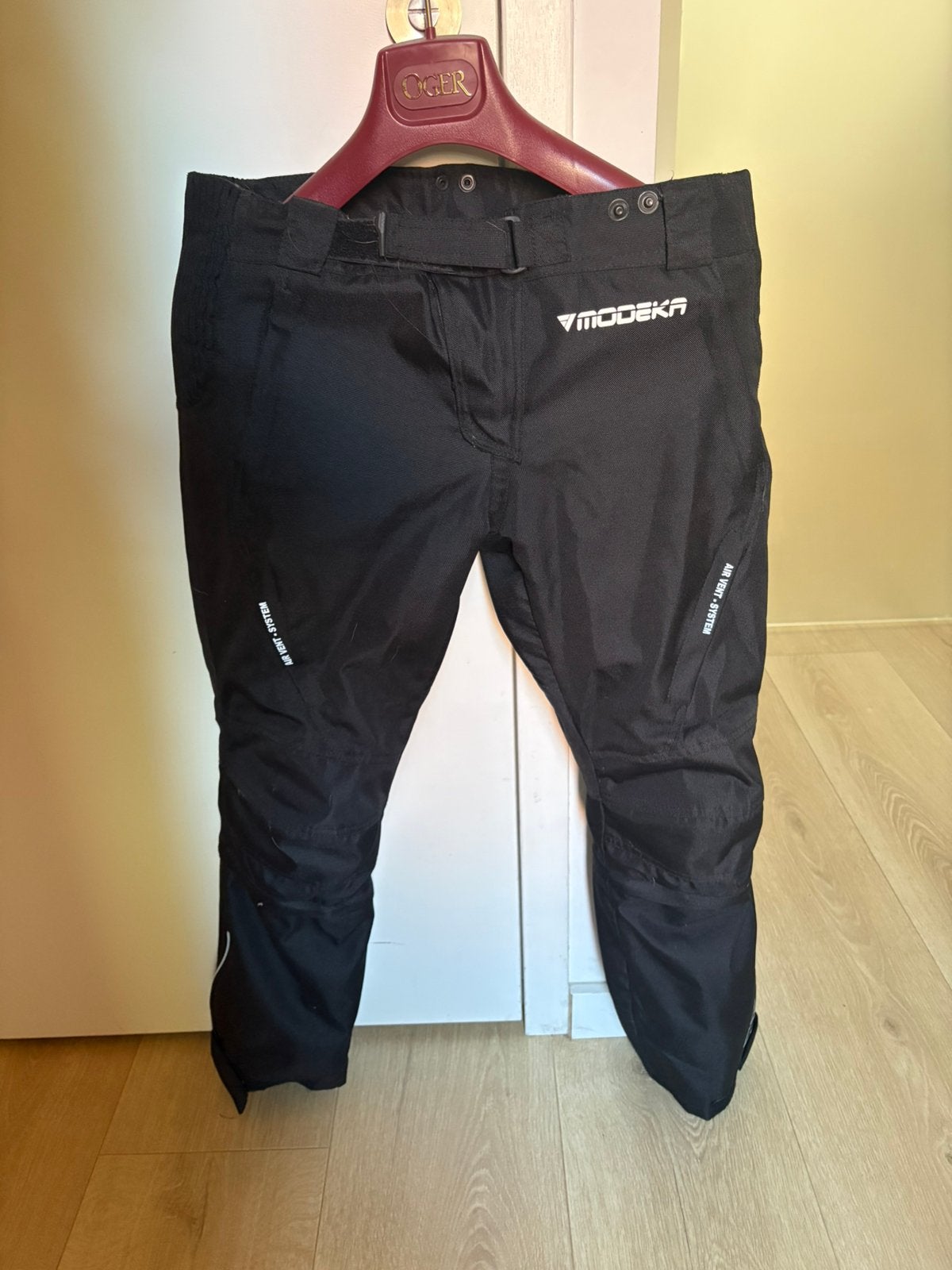 Modeka kinder motorbroek maat 164 - zwart, weinig gedragen, Ophalen, Zo goed als nieuw, Overige maten, Zwart