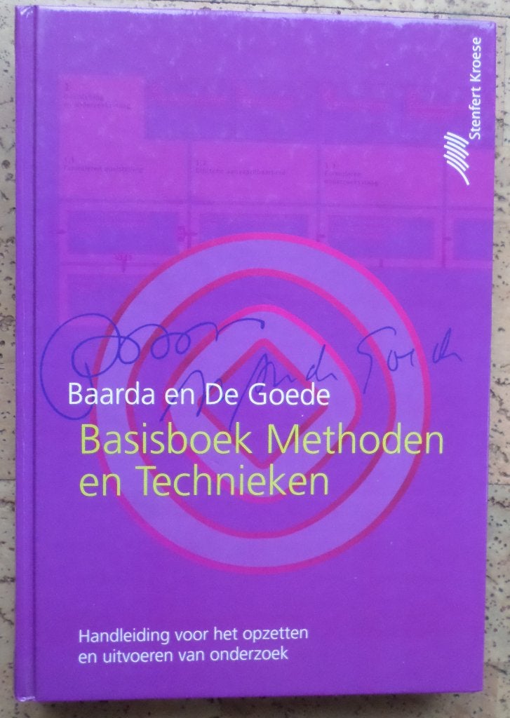 Basisboek Methoden en Technieken Baarda en De Goede ZGAN, Boeken, Ophalen of Verzenden, Zo goed als nieuw, Ben Baarda, Sociale wetenschap