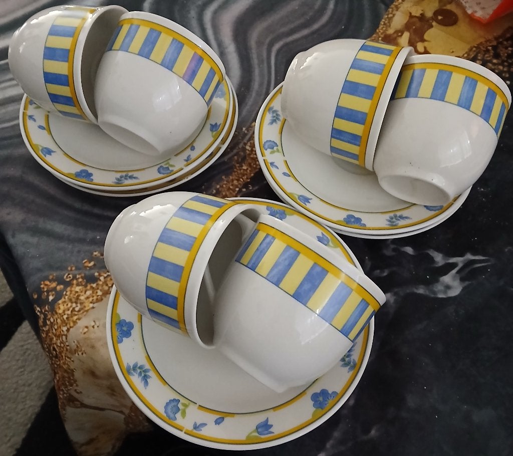 6 Nieuwe kop en schotel, Ophalen, Overige merken, Nieuw, Overige stijlen