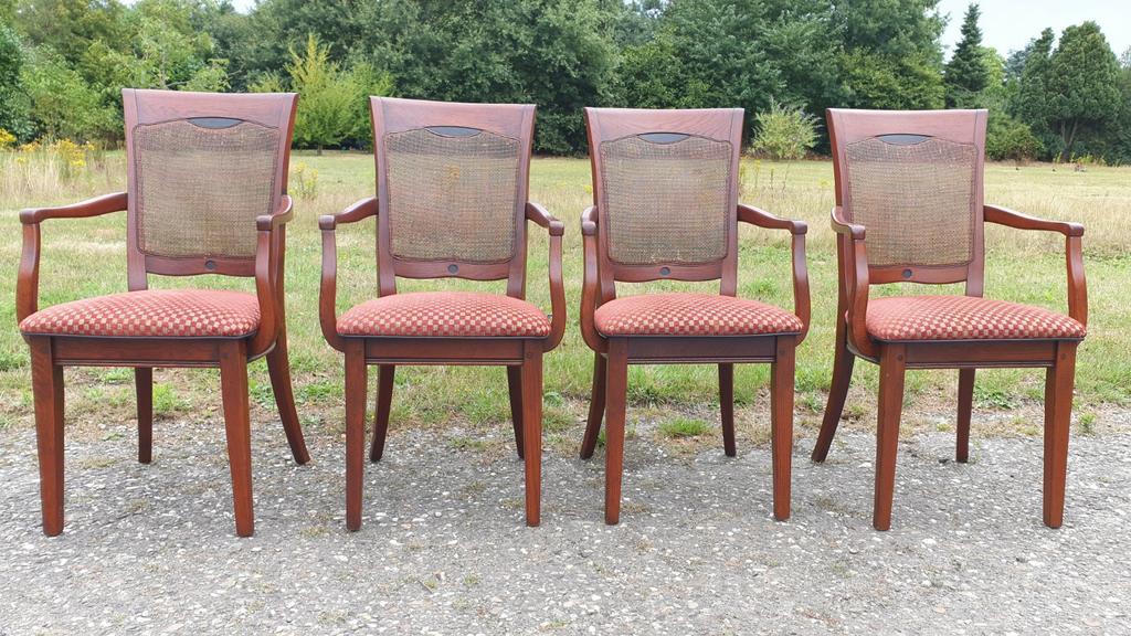 4 kersenhout eetkamer armstoelen, Ophalen