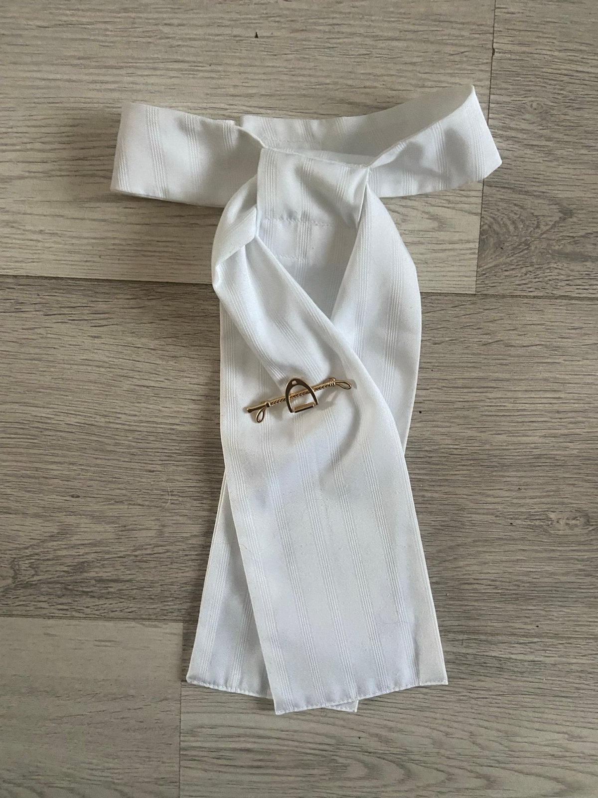 Witte Plastron met Speld - Maat 36-46, Verzenden, Zo goed als nieuw