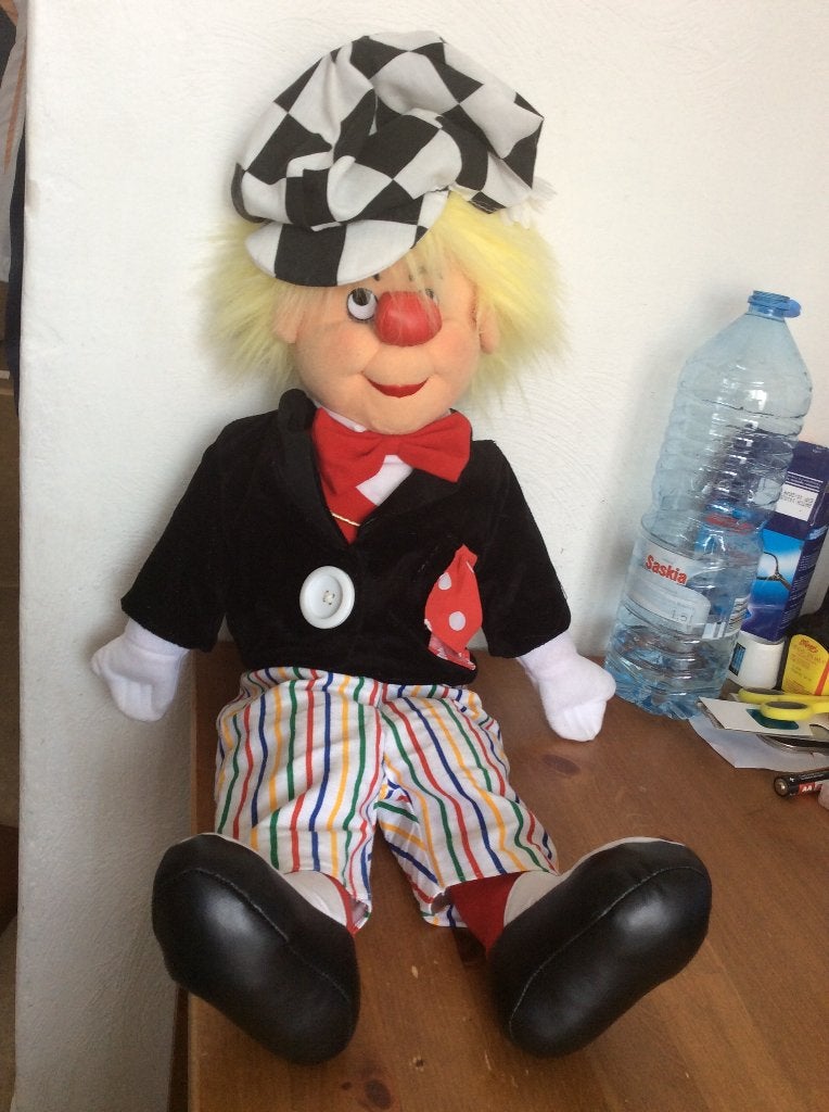 Oleg Popov Clown pop, 60 cm lang, Verzamelen, Poppen, Ophalen of Verzenden, Pop