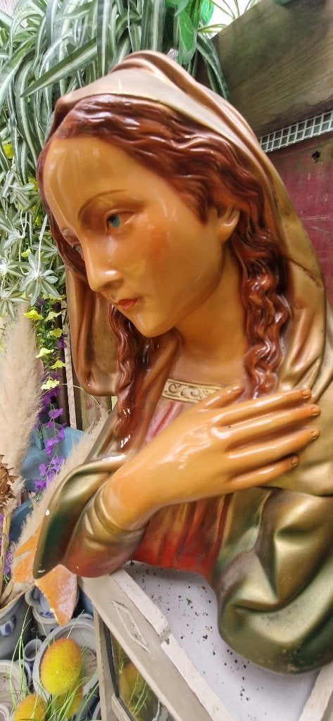 Prachtige buste (Maria beeld) van de Maagd Maria (brocante), Antiek en Kunst, Ophalen of Verzenden